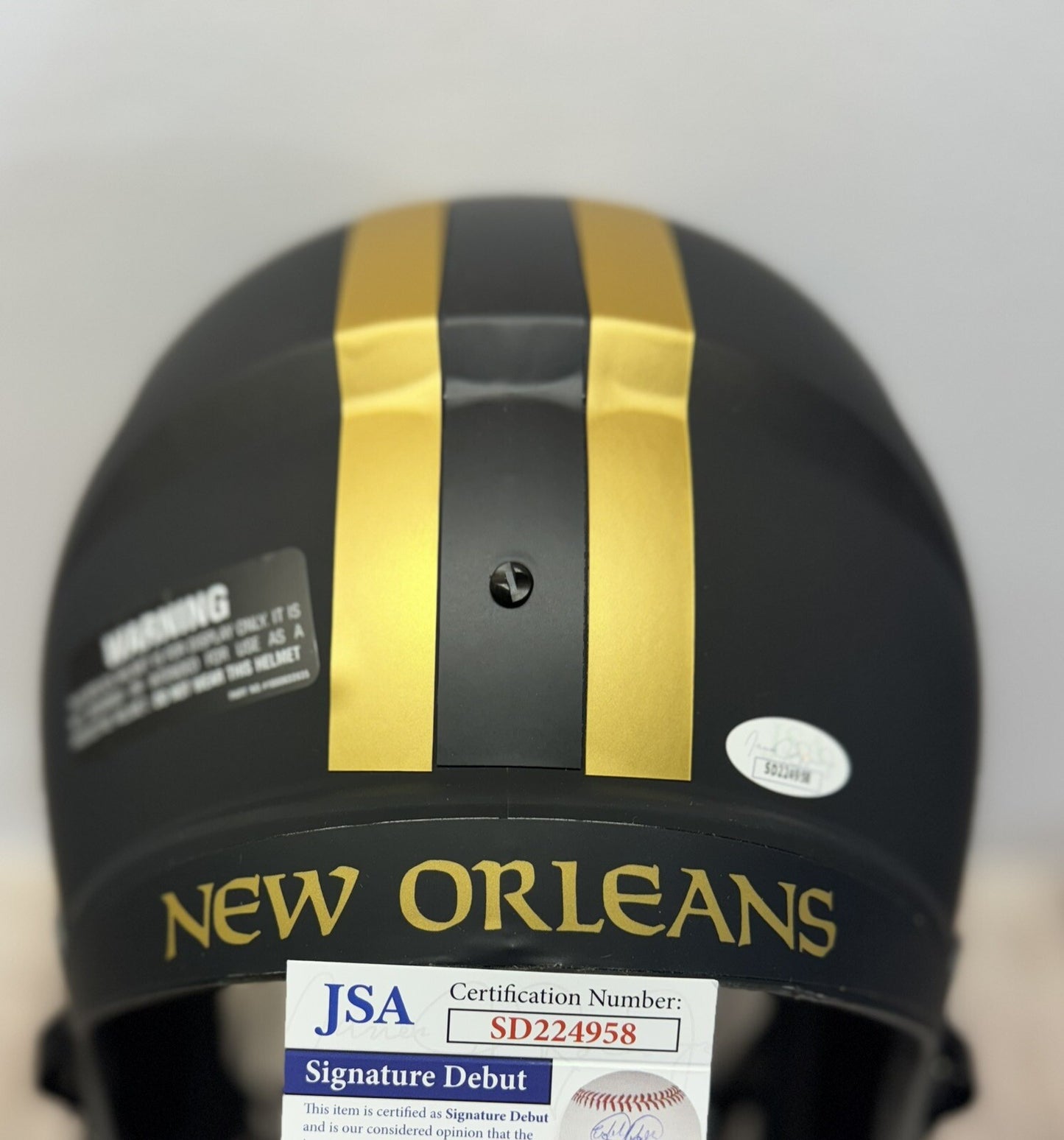 NEW ORLEANS SAINTS BRYAN BRESEE SIGNED FULLSIZE ECLIPSE HELMET  JSA COA
