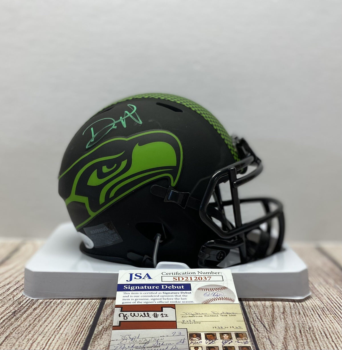 Devon Witherspoon Eclipse Autographed Seattle Seahawks Mini Helmet – JSA COA