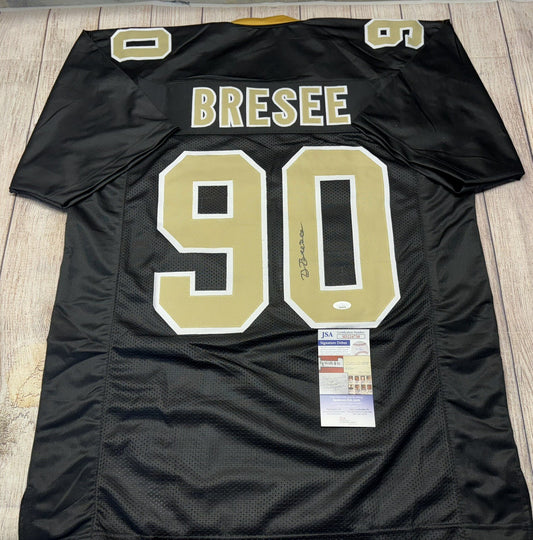 NEW ORLEANS SAINTS BRYAN BRESEE SIGNED CUSTOM BLACK JERSEY JSA COA!!!