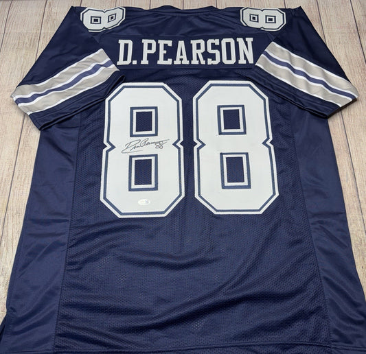 DALLAS COWBOYS DREW PEARSON SIGNED BLUE CUSTOM JERSEY W/JSA COA!!!