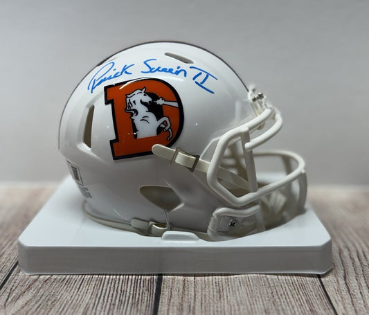 DENVER BRONCOS PATRICK SURTAIN II SIGNED 24” ALTERNATE MINI HELMET BECKETT