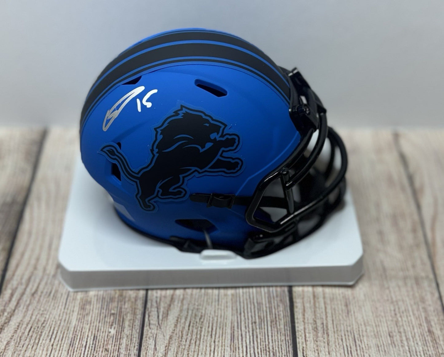 DETROIT LIONS GRANT STUARD RAVE MINI HELMET JSA COA!!