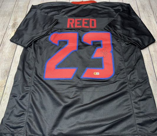 HOUSTON TEXANS JAYLEN REED SIGNED BLACK CUSTOM JERSEY BECKETT COA!!!!