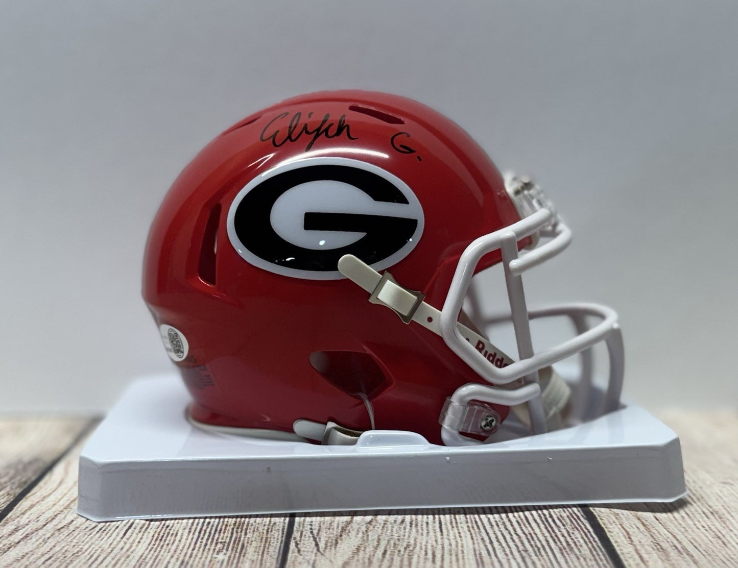 GEORGIA BULLDOGS ELIJAH GRIFFIN SIGNED MINI HELMET JSA COA!!!