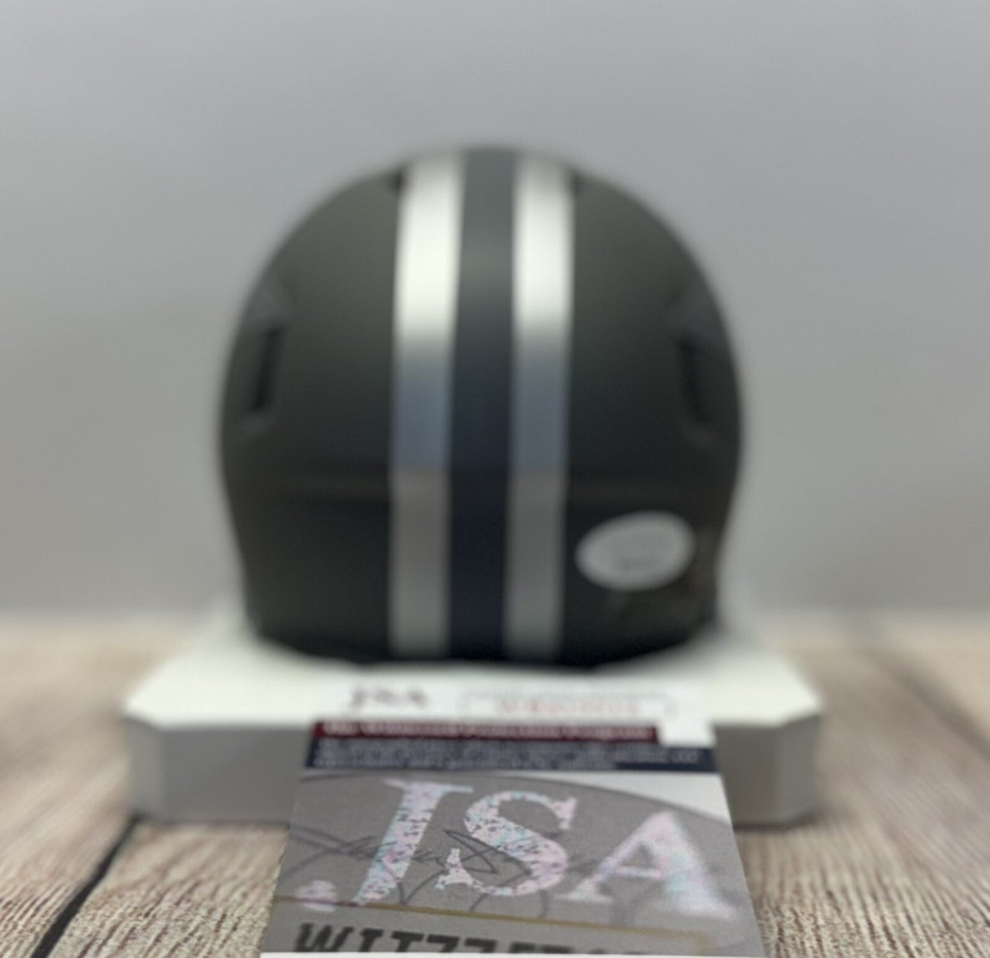 DALLAS COWBOYS DARON BLAND SIGNED  SLATE MINI HELMET  JSA COA