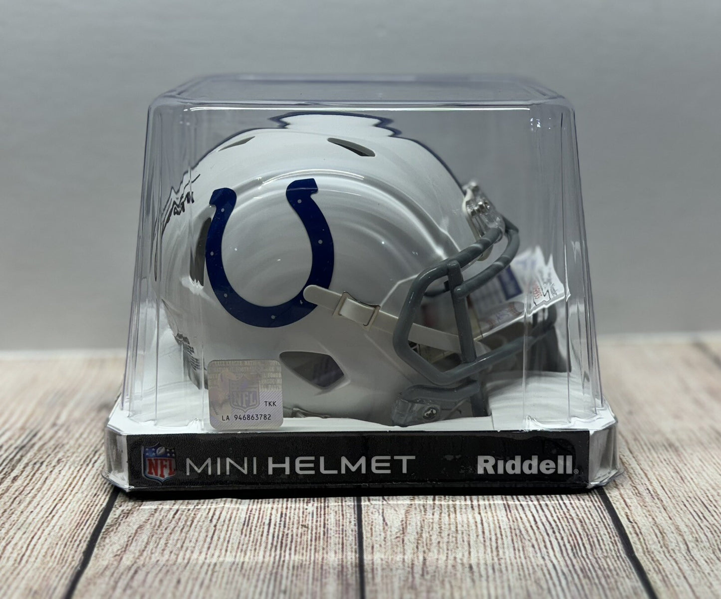 INDIANAPOLIS COLTS LAIATU LATU SIGNED SPEED MINI HELMET JSA COA