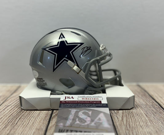 DALLAS COWBOYS DARON BLAND SIGNED  MINI HELMET  JSA COA