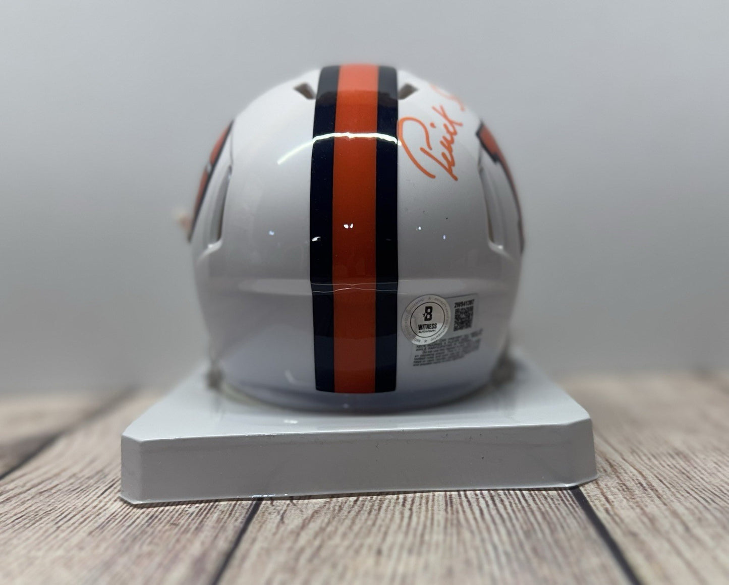 DENVER BRONCOS PATRICK SURTAIN II SIGNED “24 ALT” MINI HELMET 24 DPOY BECKETT