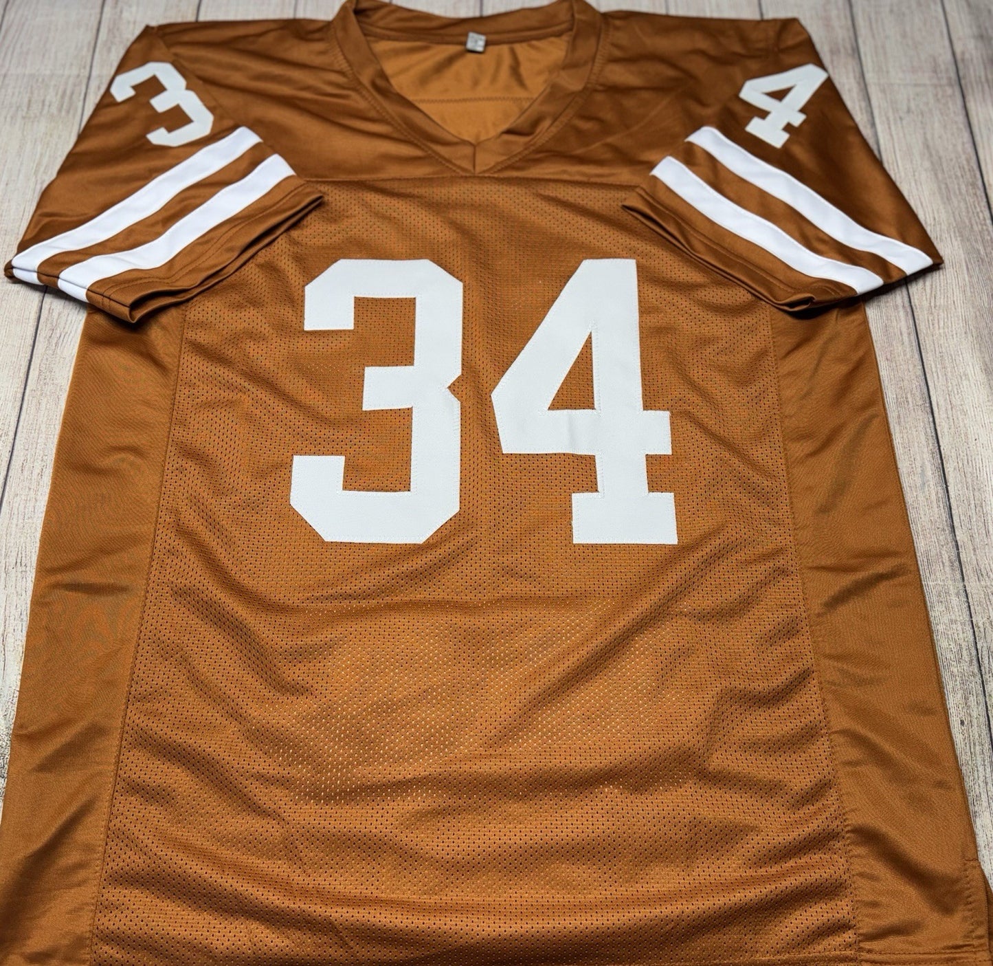TEXAS LONGHORNS RICKY WILLIAMS SIGNED ORANGE CUSTOM STAT JERSEY JSA COA!!!