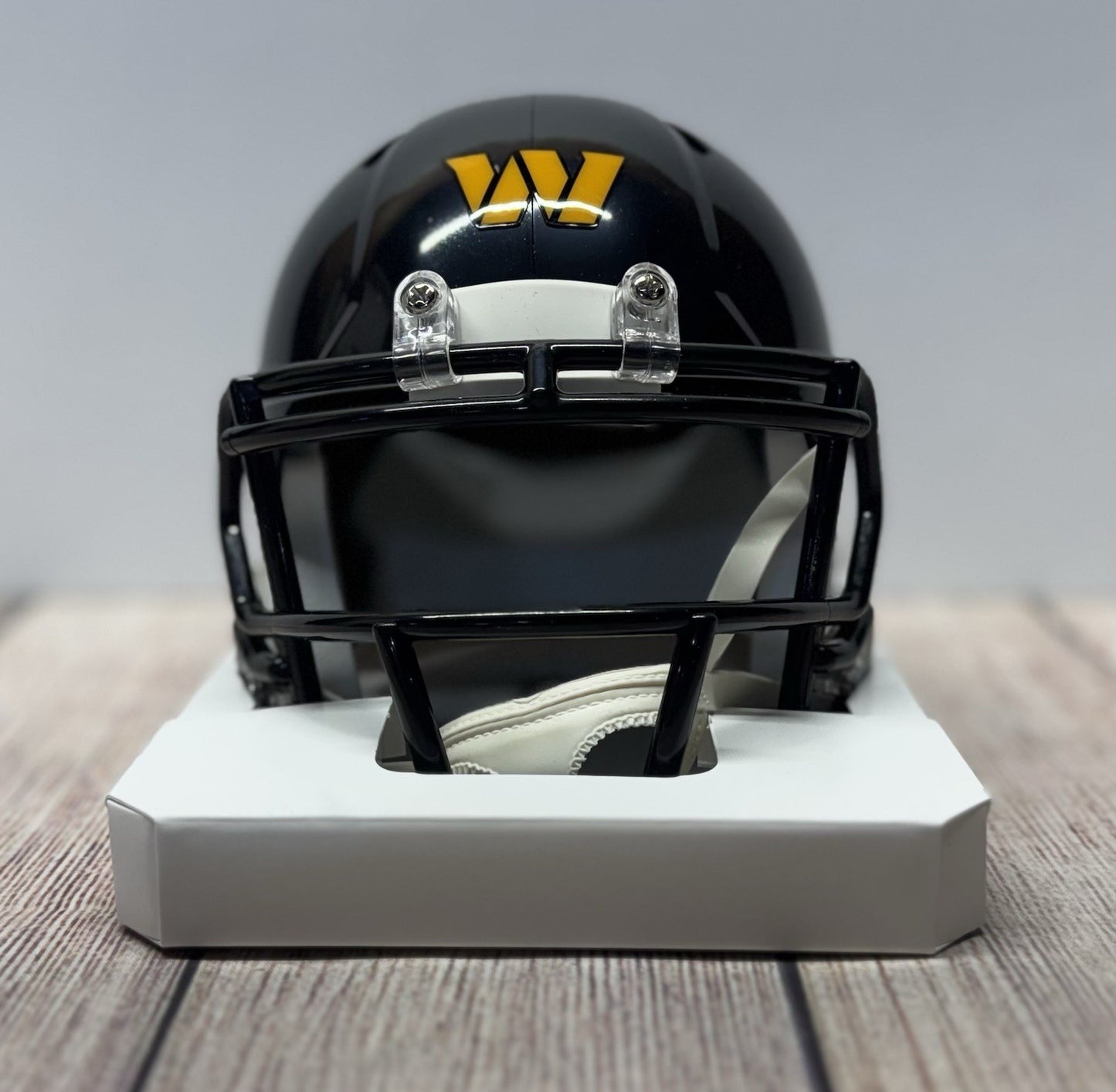 WASHINGTON COMMANDERS SIGNED BRIAN ROBINSON JR BLACK SPEED MINI HELMET PSA COA!!