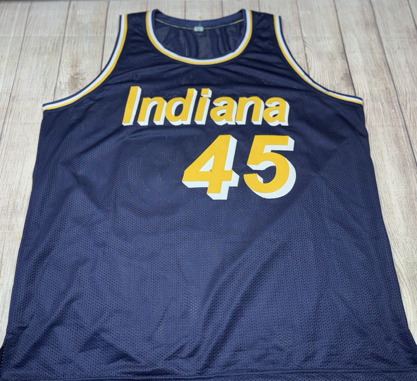 INDIANA PACERS CHUCK PERSON SIGNED BLUE CUSTOM JERSEY PSA COA!!!