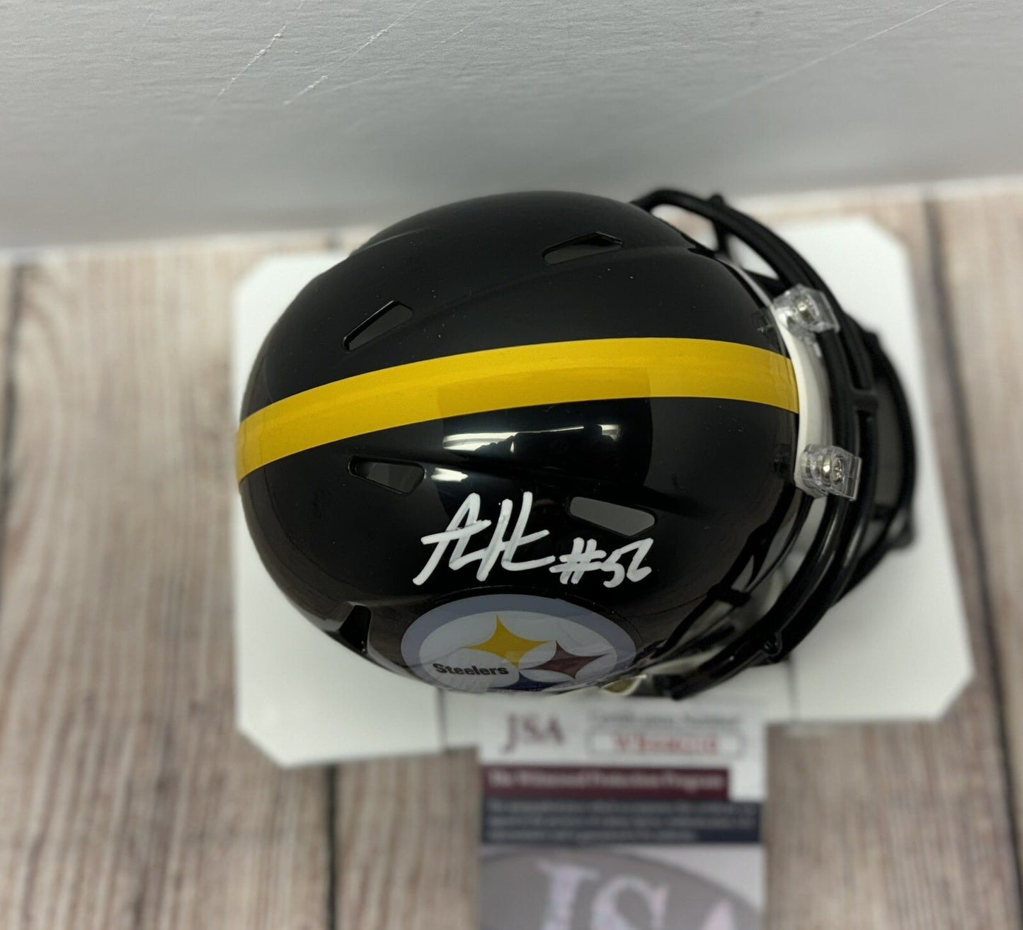 PITTSBURGH STEELERS ALEX HIGHSMITH SIGNED MINI HELMET JSA COA!!!