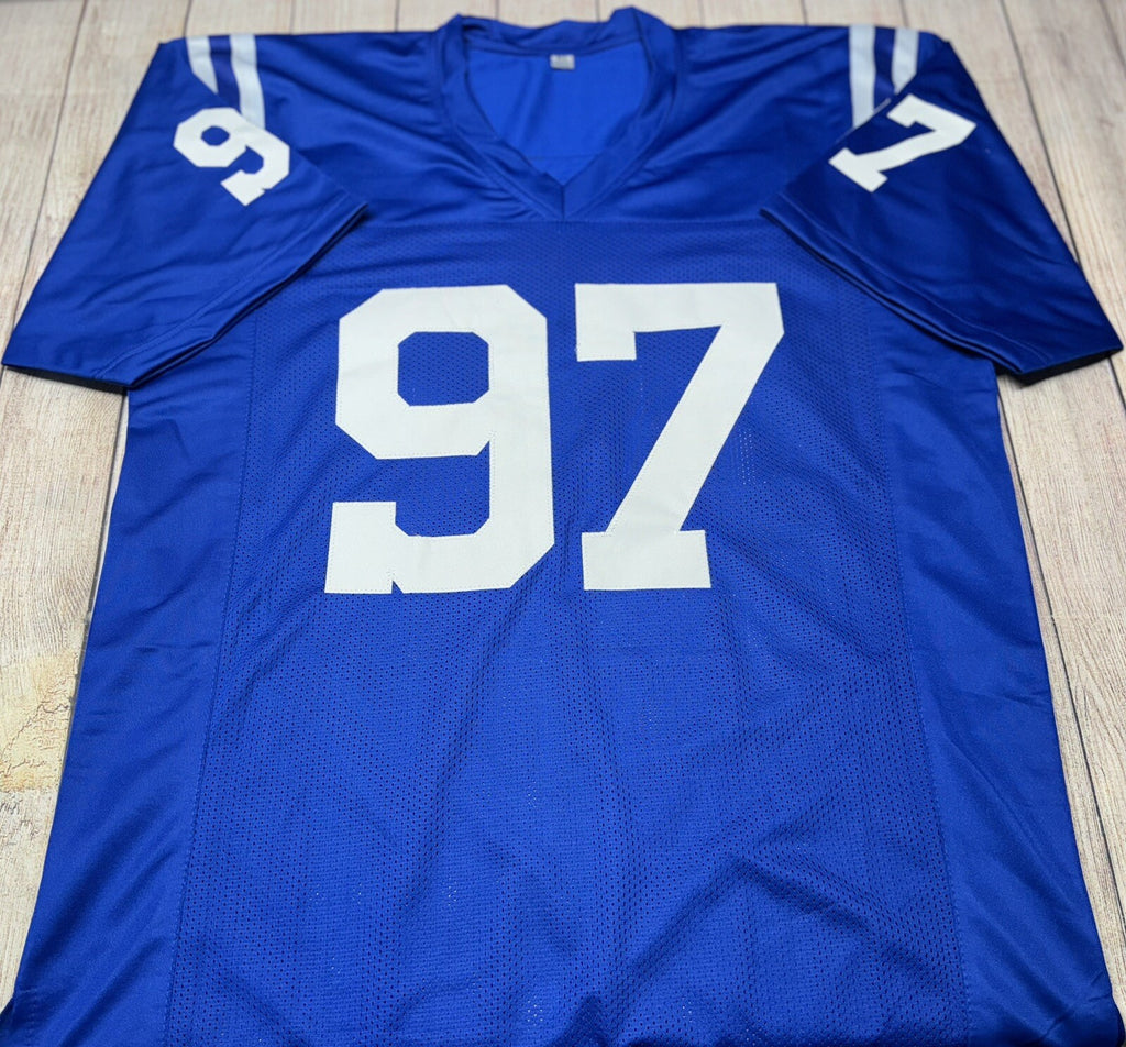 Laiatu Latu Autographed Indianapolis Colts Blue Custom Jersey – JSA COA