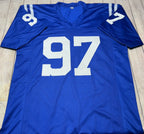 Laiatu Latu Autographed Indianapolis Colts Blue Custom Jersey – JSA COA