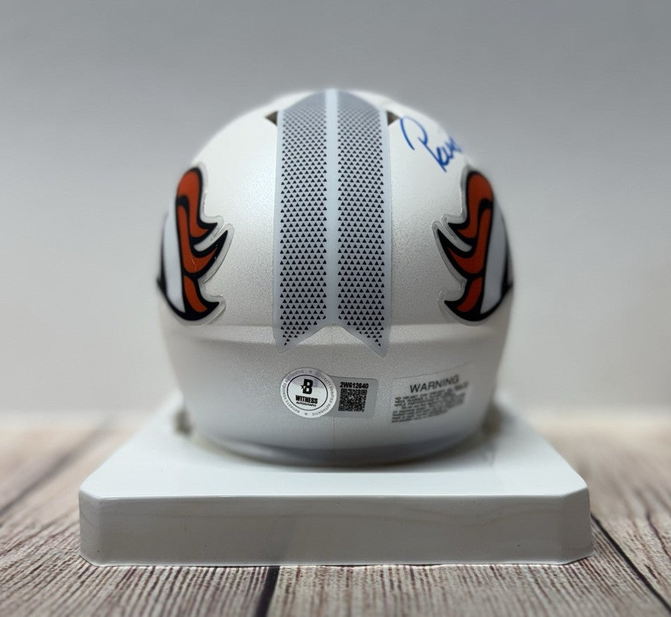 DENVER BRONCOS PATRICK SURTAIN II SIGNED 2024 SNOWCAPPED MINI HELMET BECKETT