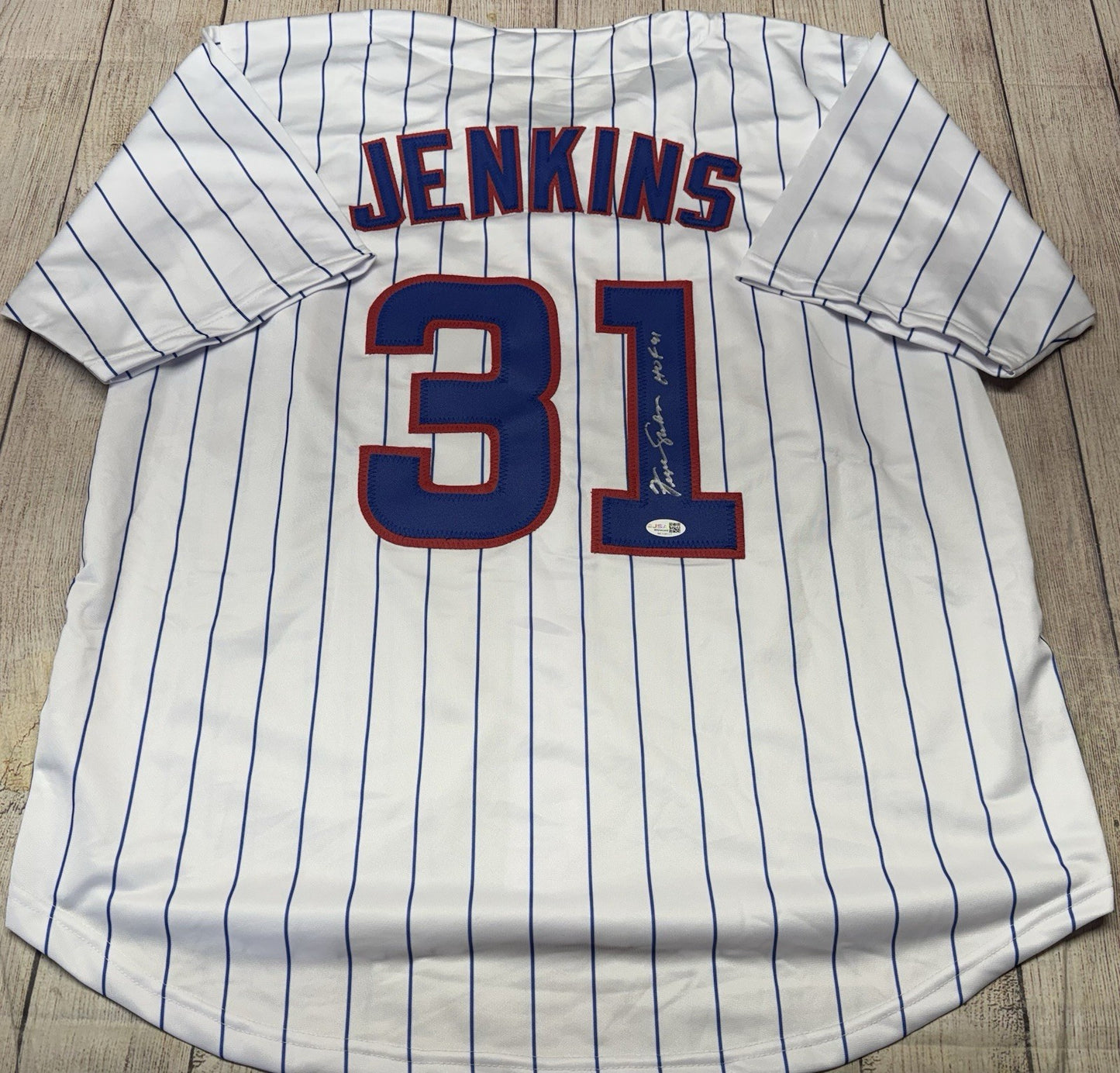 CHICAGO CUBS FERGIE JENKINS SIGNED WHITE CUSTOM JERSEY JSA COA!!! “HOF 91”