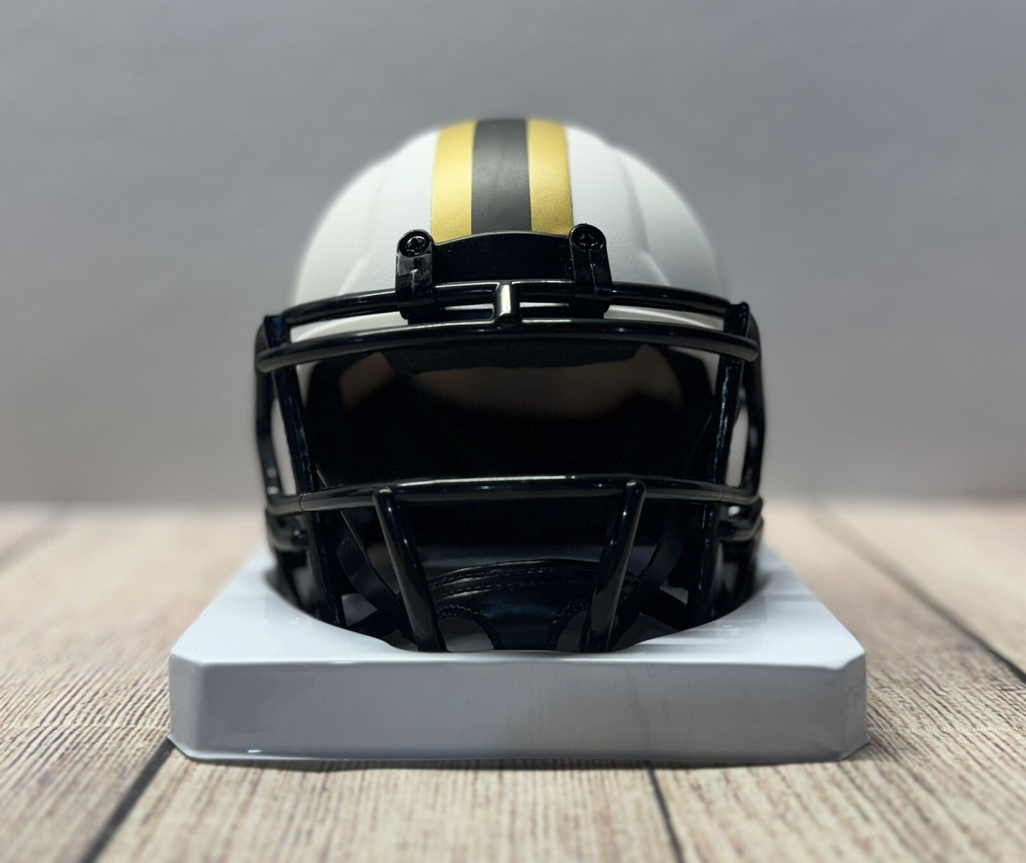 NEW ORLEANS SAINTS BRYAN BRESEE SIGNED LUNAR MINI HELMET  JSA COA