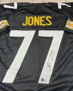 Broderick Jones Autographed Pittsburgh Steelers Black Custom Jersey – JSA COA