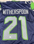Devon Witherspoon Autographed Seattle Seahawks Blue Custom Jersey – JSA COA