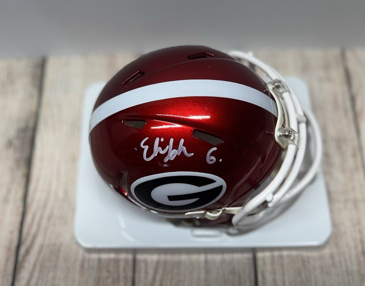 GEORGIA BULLDOGS ELIJAH GRIFFIN SIGNED FLASH MINI HELMET JSA COA!!!