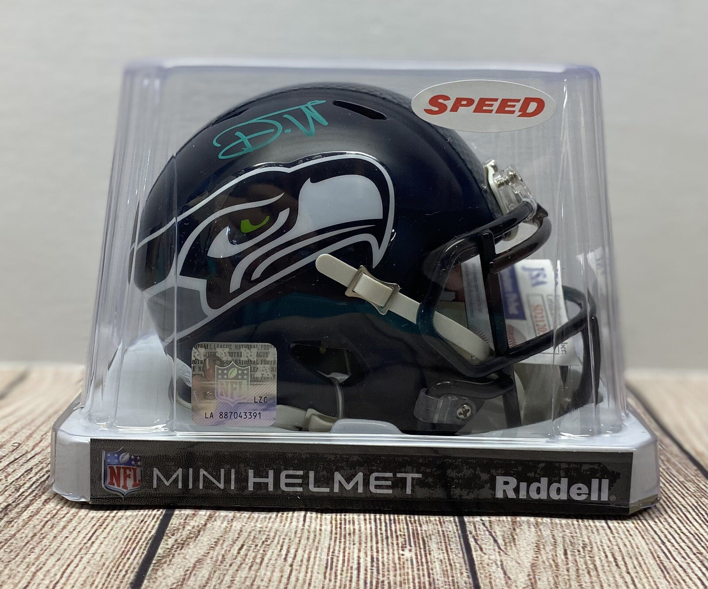 SEATTLE SEAHAWKS DEVON WITHERSPOON SIGNED SPEED MINI HELMET2 JSA COA!!
