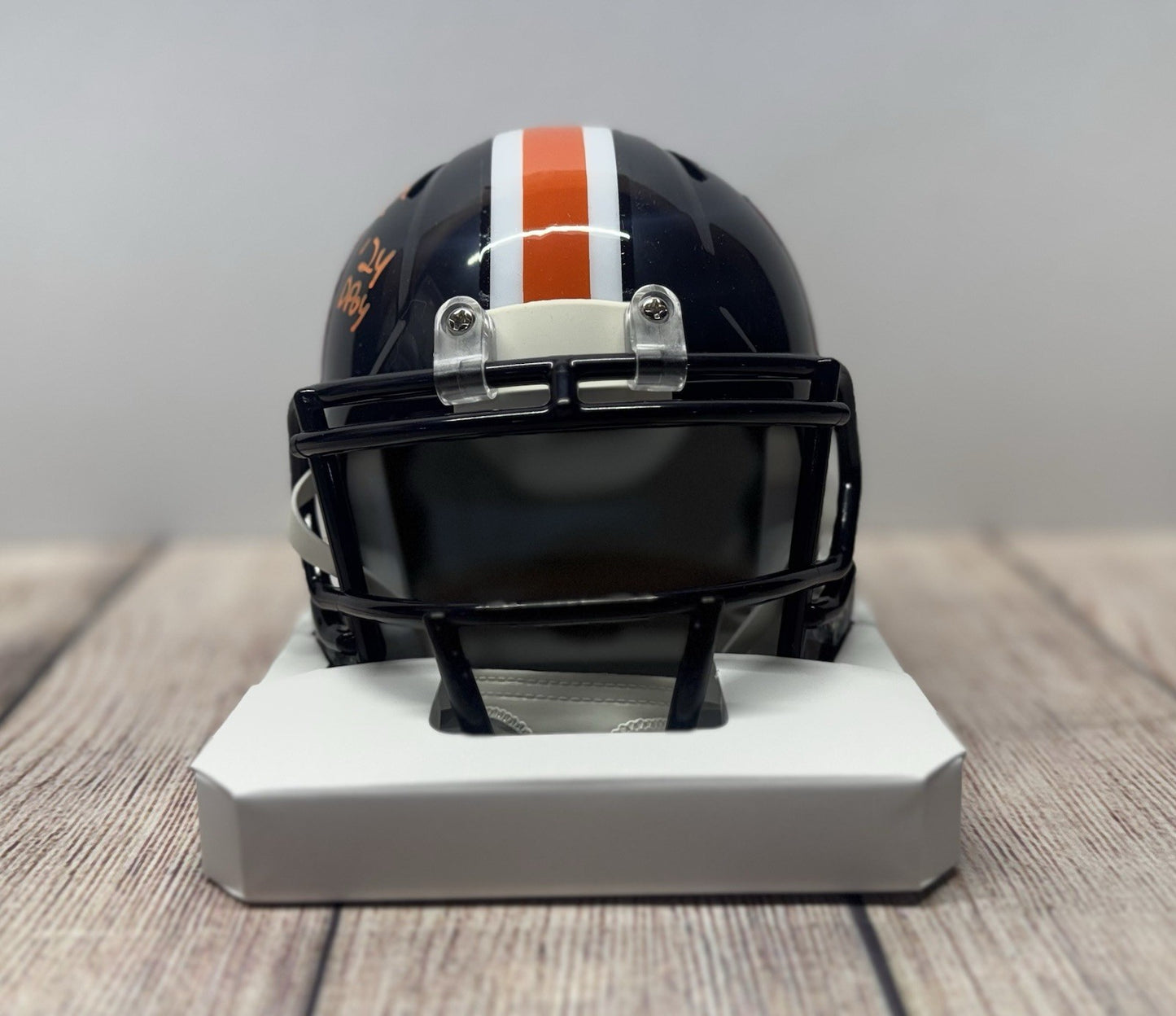 DENVER BRONCOS PATRICK SURTAIN II SIGNED COLOR RUSH MINI HELMET 24 DPOY BECKETT