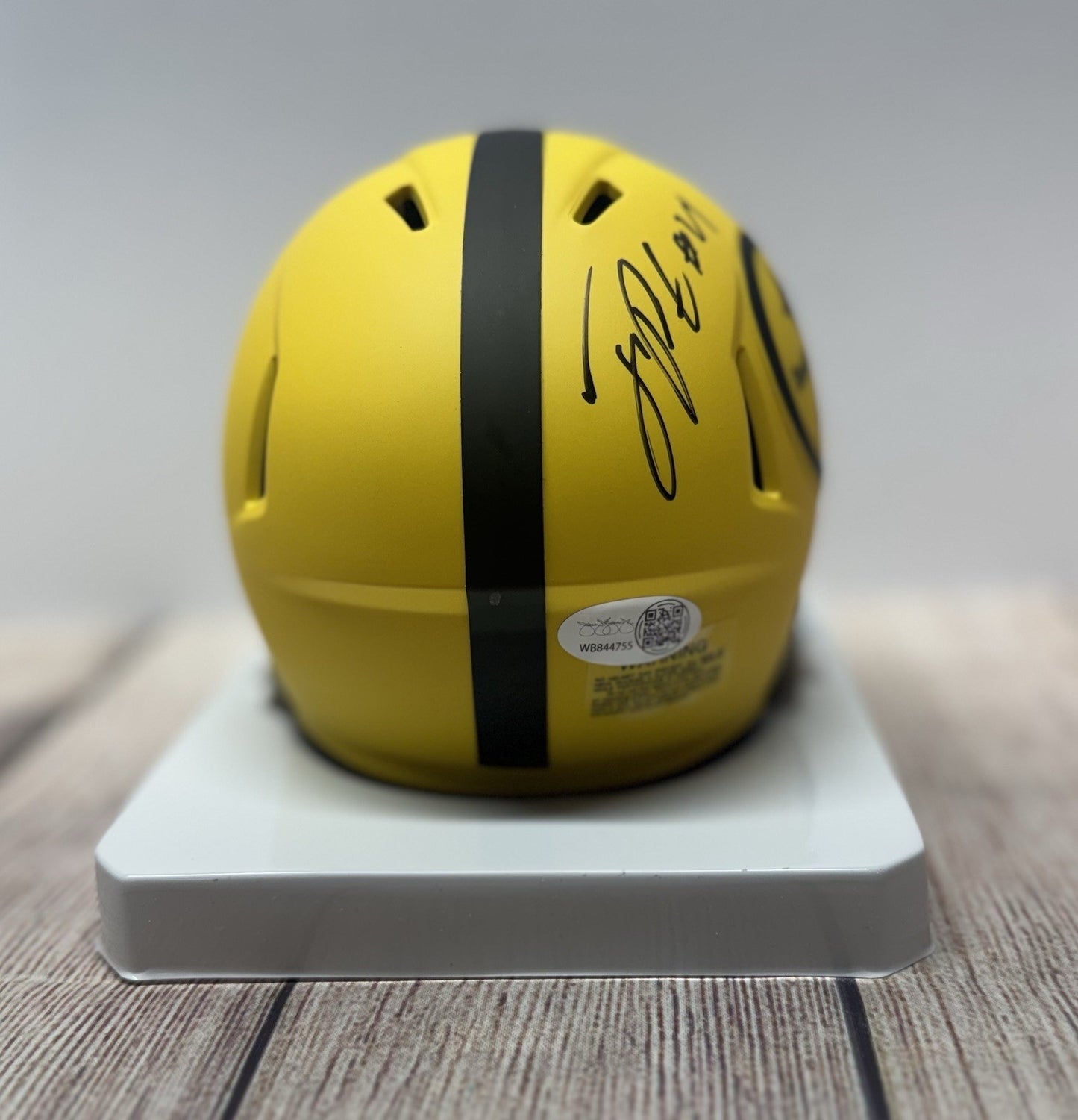 PITTSBURGH STEELERS JOEY PORTER JR SIGNED RAVE MINI HELMET JSA COA!!!