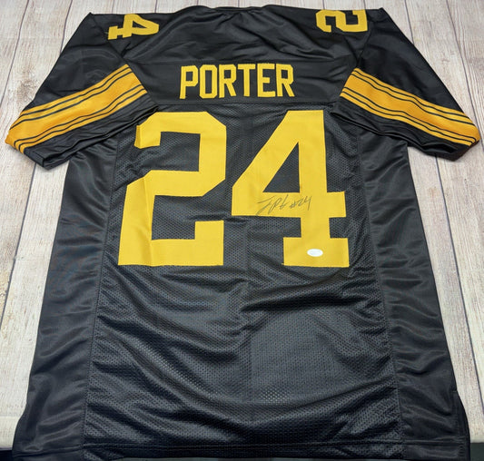 PITTSBURGH STEELERS JOEY PORTER JR SIGNED CUSTOM COLOR RUSH JERSEY   JSA COA!!!!