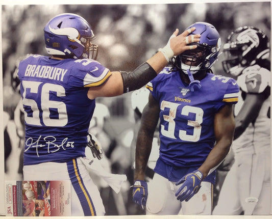 MINNESOTA VIKINGS GARRETT BRADBURY SIGNED 16X20 PHOTO3 JSA COA!!