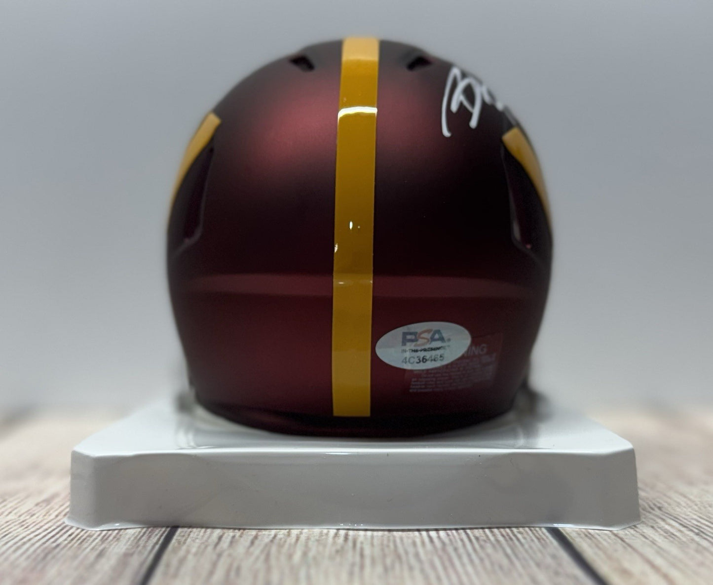 WASHINGTON COMMANDERS SIGNED BRIAN ROBINSON JR SPEED MINI HELMET PSA COA!!