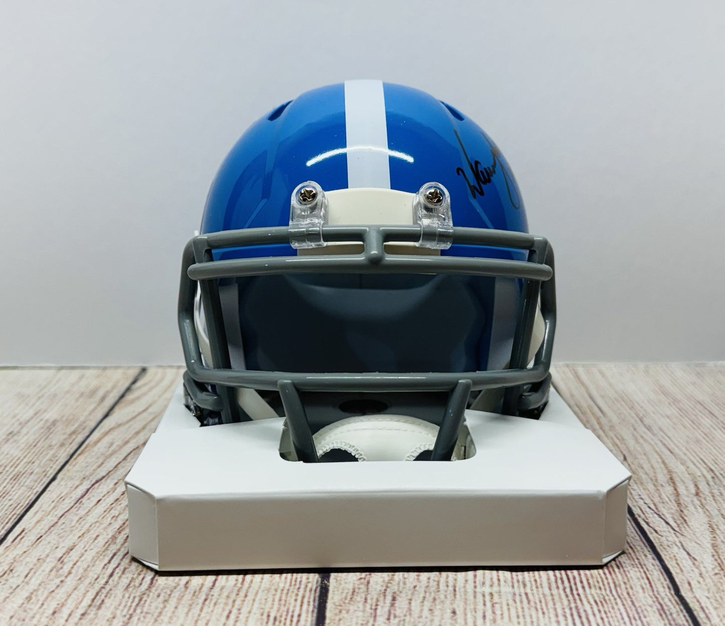 HOUSTON OILERS WARREN MOON SIGNED THROWBACK MINI HELMET JSA COA!!