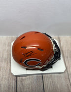Roschon Johnson Autographed Chicago Bears Orange Mini Helmet – Beckett COA