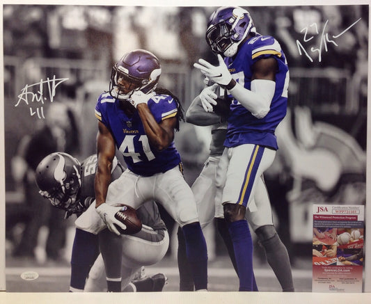 MINNESOTA VIKINGS ANTHONY HARRIS/JAYRON KEARSE SIGNED 16X20 PHOTO1 JSA COA!!