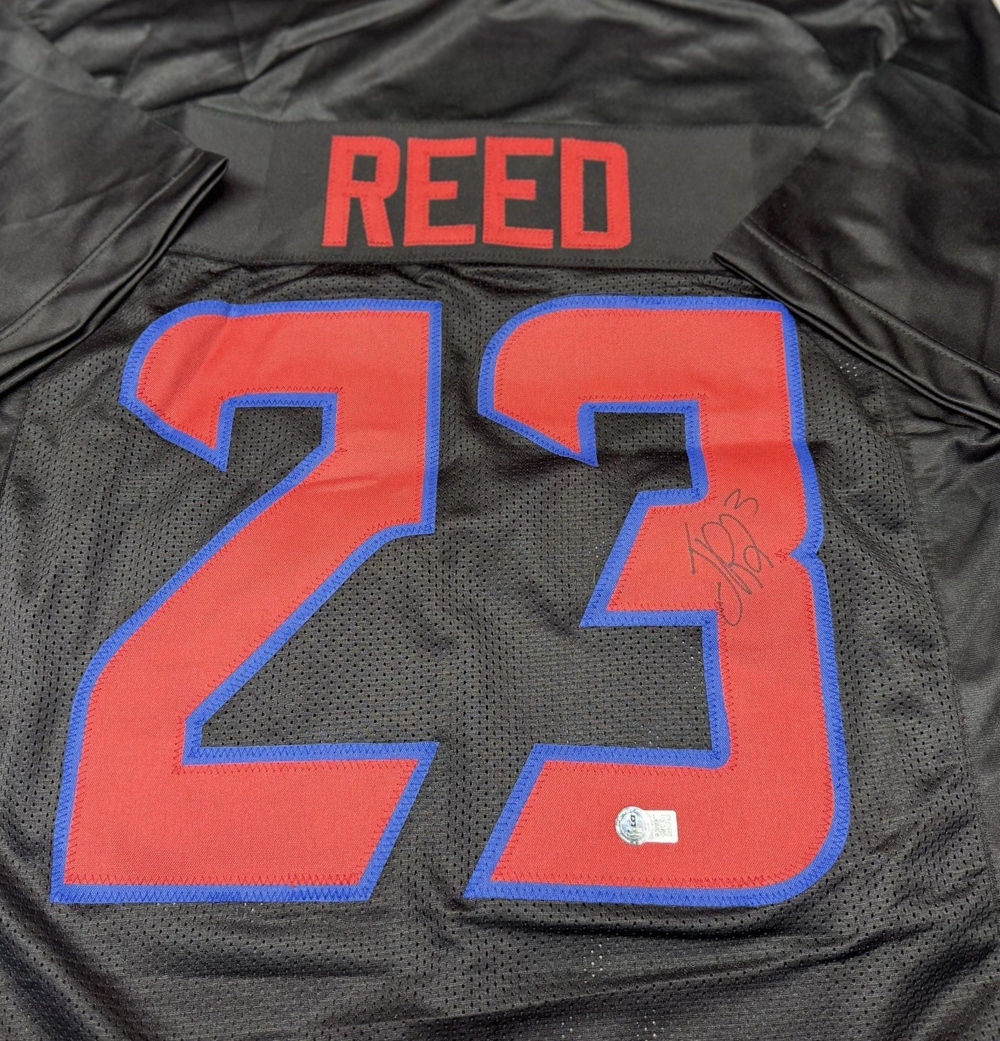 HOUSTON TEXANS JAYLEN REED SIGNED BLACK CUSTOM JERSEY BECKETT COA!!!!