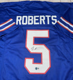 Smu Mustangs Elijah Roberts Autographed Blue Custom Jersey – Beckett COA