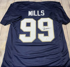 Notre Dame Fighting Irish Rylie Mills autographed blue custom jersey with JSA COA