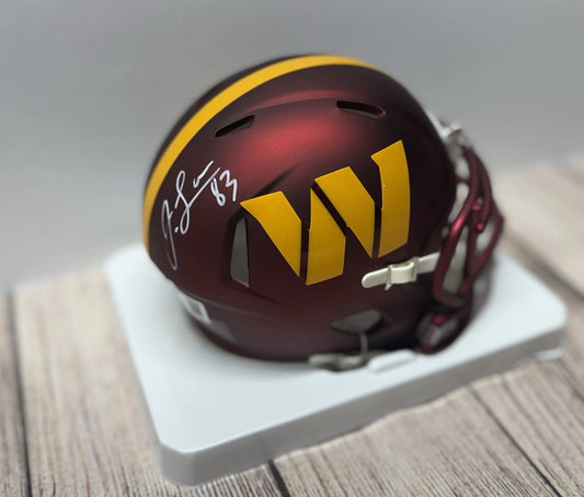 WASHINGTON COMMANDERS SIGNED JAYLIN LANE SPEED MINI HELMET BECKETT COA!!