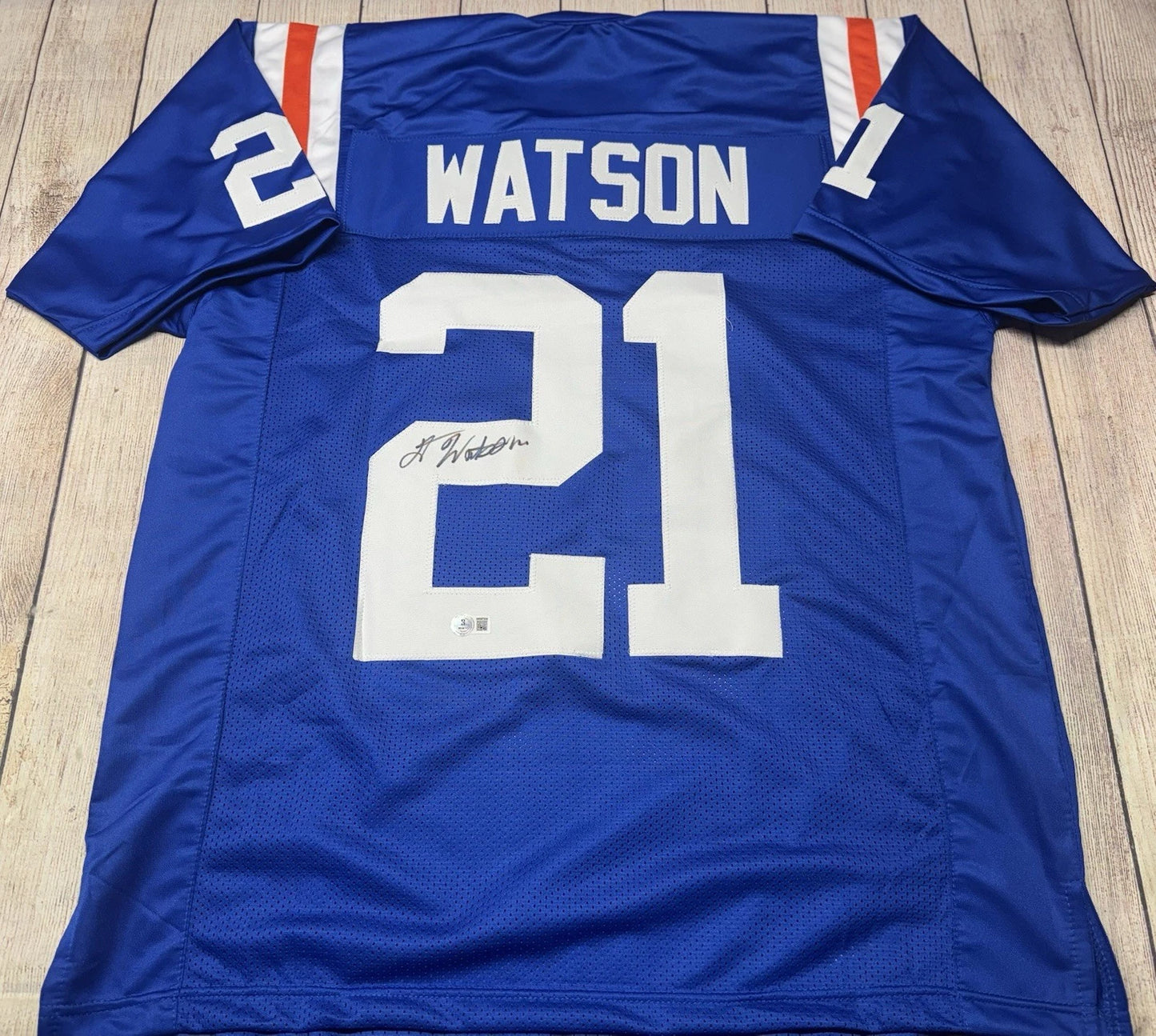 FLORIDA GATORS DESMOND WATSON SIGNED BLUE CUSTOM JERSEY BECKETT COA!!!