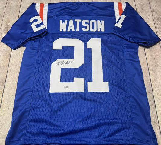 FLORIDA GATORS DESMOND WATSON SIGNED BLUE CUSTOM JERSEY BECKETT COA!!!