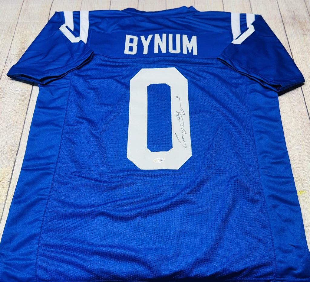 Camryn Bynum autographed Indianapolis Colts blue custom jersey with JSA COA