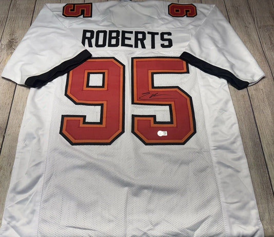 TAMPA BAY BUCCANEERS ELIJAH ROBERTS SIGNED WHITE CUSTOM JERSEY BECKETT COA!!