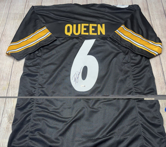 Patrick Queen autographed Pittsburgh Steelers black custom jersey with JSA COA