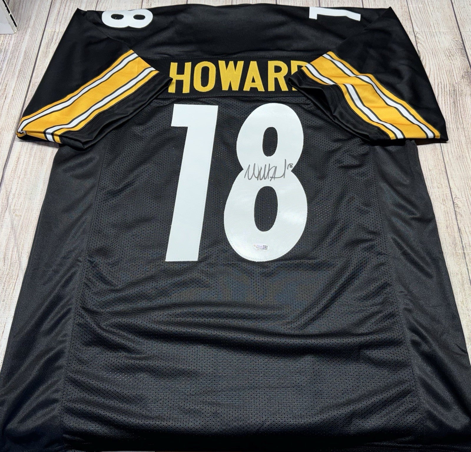 Will Howard autographed Pittsburgh Steelers black custom jersey with JSA COA