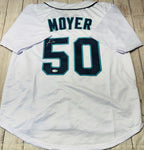 Jamie Moyer autographed Seattle Mariners white custom jersey with JSA COA