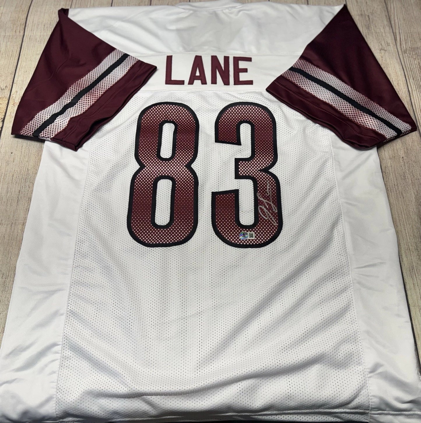 WASHINGTON COMMANDERS JAYLIN LANE SIGNED WHITE CUSTOM JERSEY BECKETT COA!!