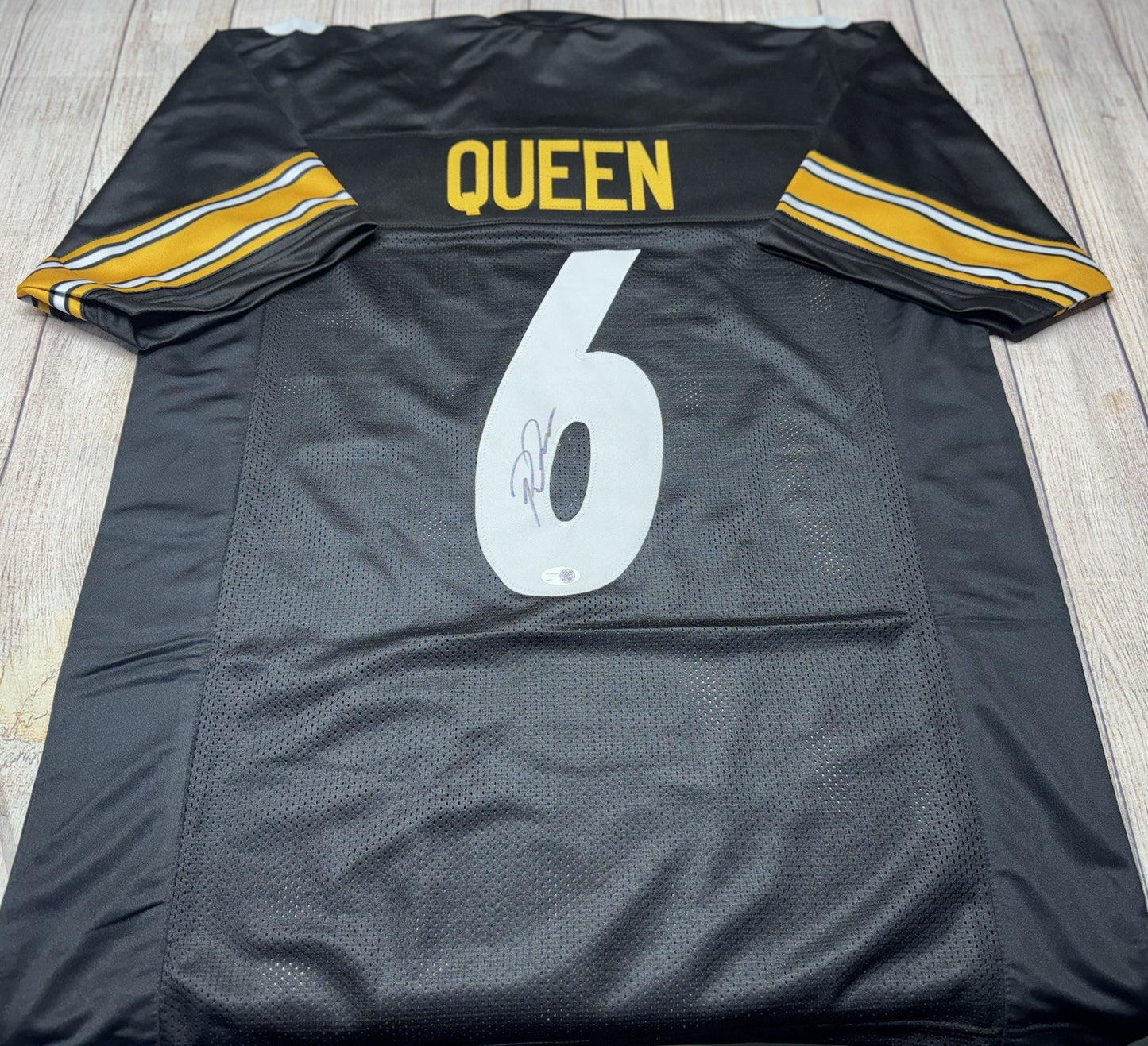 PITTSBURGH STEELERS PATRICK QUEEN SIGNED CUSTOM BLACK JERSEY   JSA COA!!!!