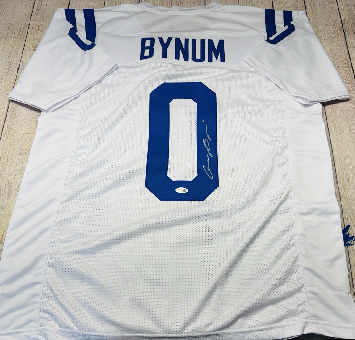 Camryn Bynum autographed Indianapolis Colts white custom jersey with JSA COA