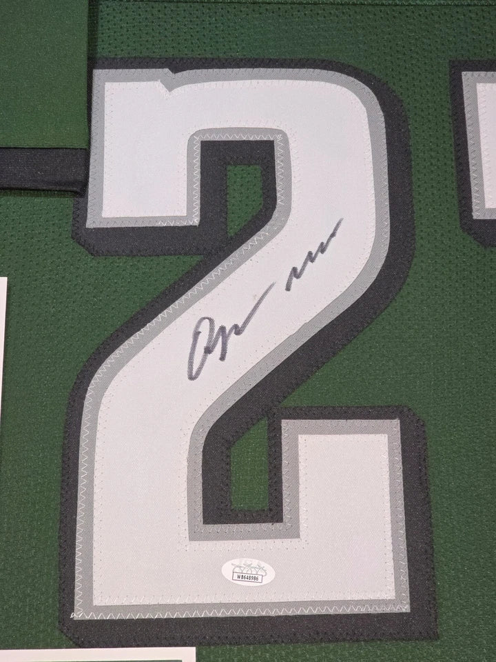 PHILADELPHIA EAGLES QUINYON MITCHELL SIGNED KELLY GREEN CUSTOM JERSEY  JSA