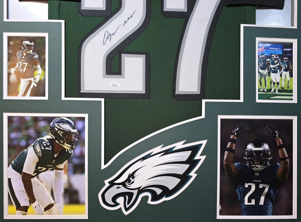 PHILADELPHIA EAGLES QUINYON MITCHELL SIGNED KELLY GREEN CUSTOM JERSEY  JSA