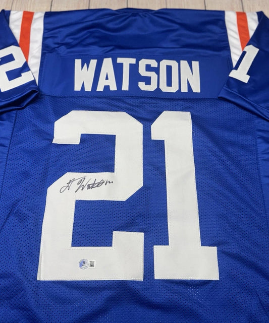 FLORIDA GATORS DESMOND WATSON SIGNED BLUE CUSTOM JERSEY BECKETT COA!!!